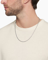Box Chain Necklace in Platinum, 2.7mm