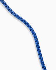 Box Chain Necklace in Sterling Silver with Blue Stainless Steel, 2.7mm