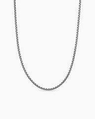 Box Chain Necklace in Grey Titanium, 2.7mm