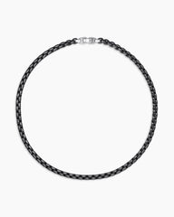 Box Chain Necklace with Stainless Steel and Sterling Silver, 7.3mm