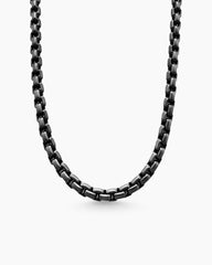 Box Chain Necklace with Stainless Steel and Sterling Silver, 7.3mm