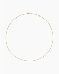 Box Chain Necklace in 18K Yellow Gold, 1mm