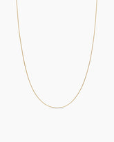Box Chain Necklace in 18K Yellow Gold, 1mm