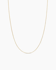 Box Chain Necklace in 18K Yellow Gold, 1mm