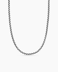 Box Chain Necklace in Grey Titanium, 3.6mm
