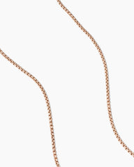 Box Chain Necklace in 18K Rose Gold, 2.7mm