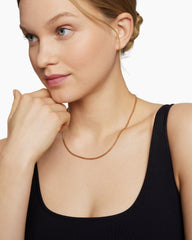 Box Chain Necklace in 18K Rose Gold, 2.7mm