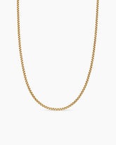 Box Chain Necklace in 18K Yellow Gold, 2.7mm