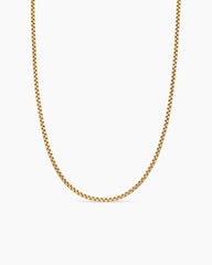 Box Chain Necklace in 18K Yellow Gold, 2.7mm
