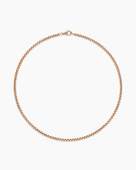 Box Chain Necklace in 18K Rose Gold, 3.4mm