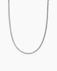 Box Chain Necklace in 18K White Gold, 3.4mm
