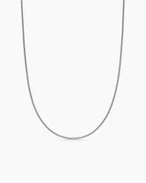 Box Chain Necklace in Sterling Silver with 14K Yellow Gold Accent, 1.7mm