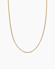 Box Chain Necklace in 18K Yellow Gold, 1.7mm
