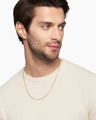 Box Chain Necklace in 18K Yellow Gold, 1.7mm
