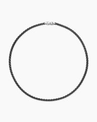 Box Chain Necklace with Stainless Steel and Sterling Silver, 5mm