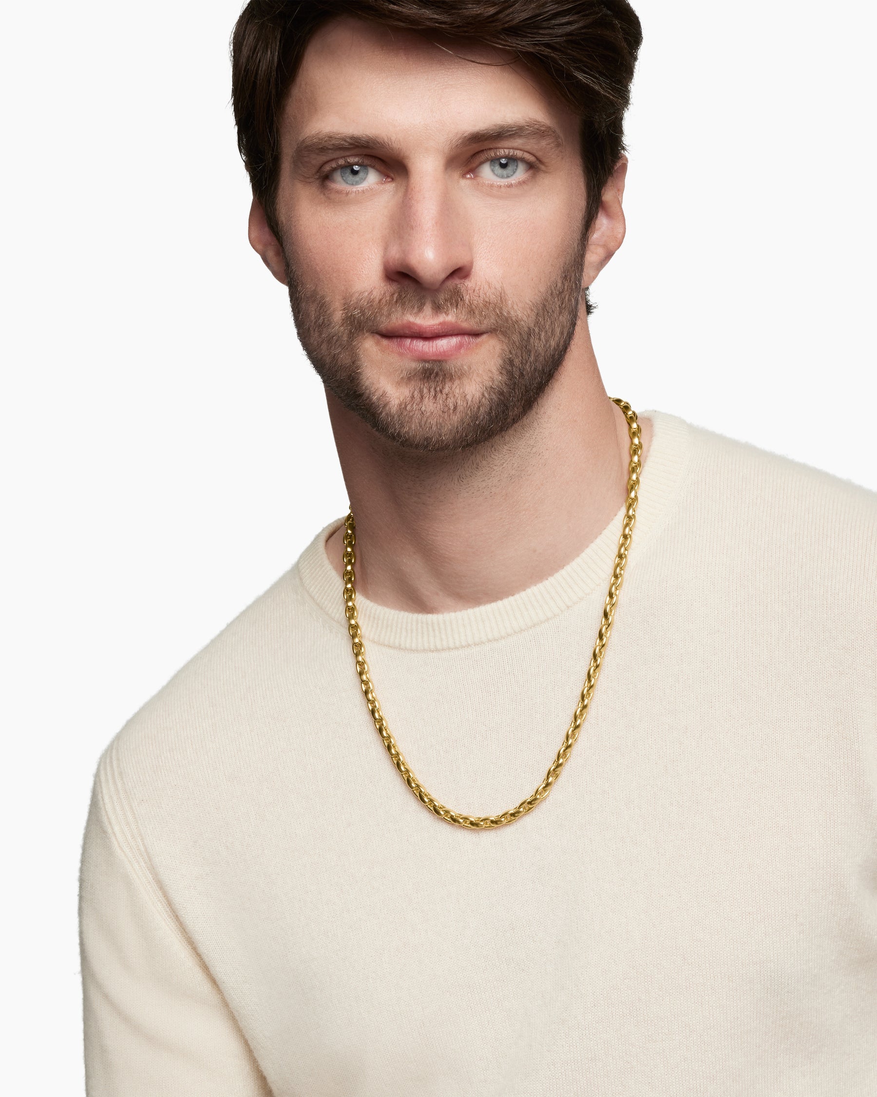 Streamline® Elongated Chain Necklace in 18K Yellow Gold, 6mm