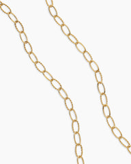 Elongated Oval Link Necklace in 18K Yellow Gold, 6mm