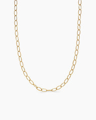 Elongated Oval Link Necklace in 18K Yellow Gold, 6mm