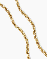 Faceted Chain Necklace in 18K Yellow Gold, 7mm