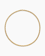 Faceted Chain Necklace in 18K Yellow Gold, 7mm
