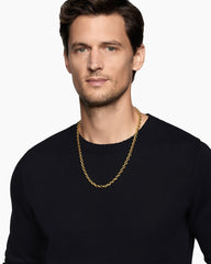 Faceted Chain Necklace in 18K Yellow Gold, 7mm