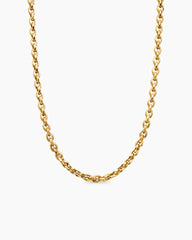 Faceted Chain Necklace in 18K Yellow Gold, 7mm