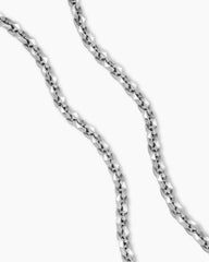 Faceted Chain Necklace in Sterling Silver, 7mm