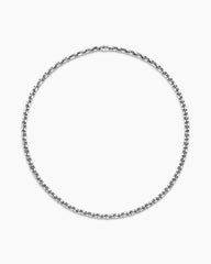 Faceted Chain Necklace in Sterling Silver, 7mm