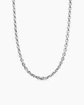 Faceted Chain Necklace in Sterling Silver, 7mm