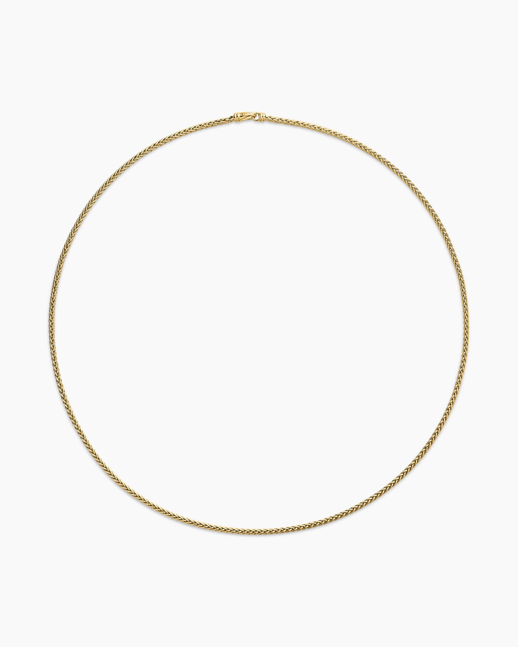 Wheat Chain Necklace in 18K Yellow Gold, 2.5mm