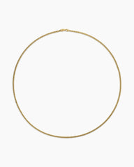 Wheat Chain Necklace in 18K Yellow Gold, 2.5mm