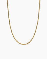 Wheat Chain Necklace in 18K Yellow Gold, 2.5mm
