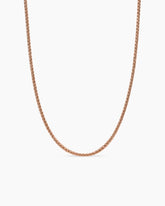 Wheat Chain Necklace in 18K Rose Gold, 2.5mm