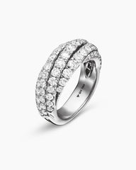 Floating Diamonds Ring in White Gold