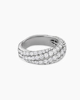 Floating Diamonds Ring in White Gold