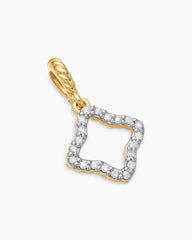 Quatrefoil Amulet in 18K Yellow Gold with Diamonds, 11mm