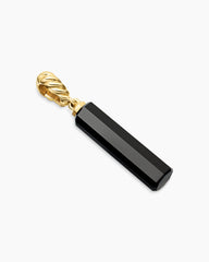 Barrel Amulet with Black Onyx and 18K Yellow Gold, 20mm