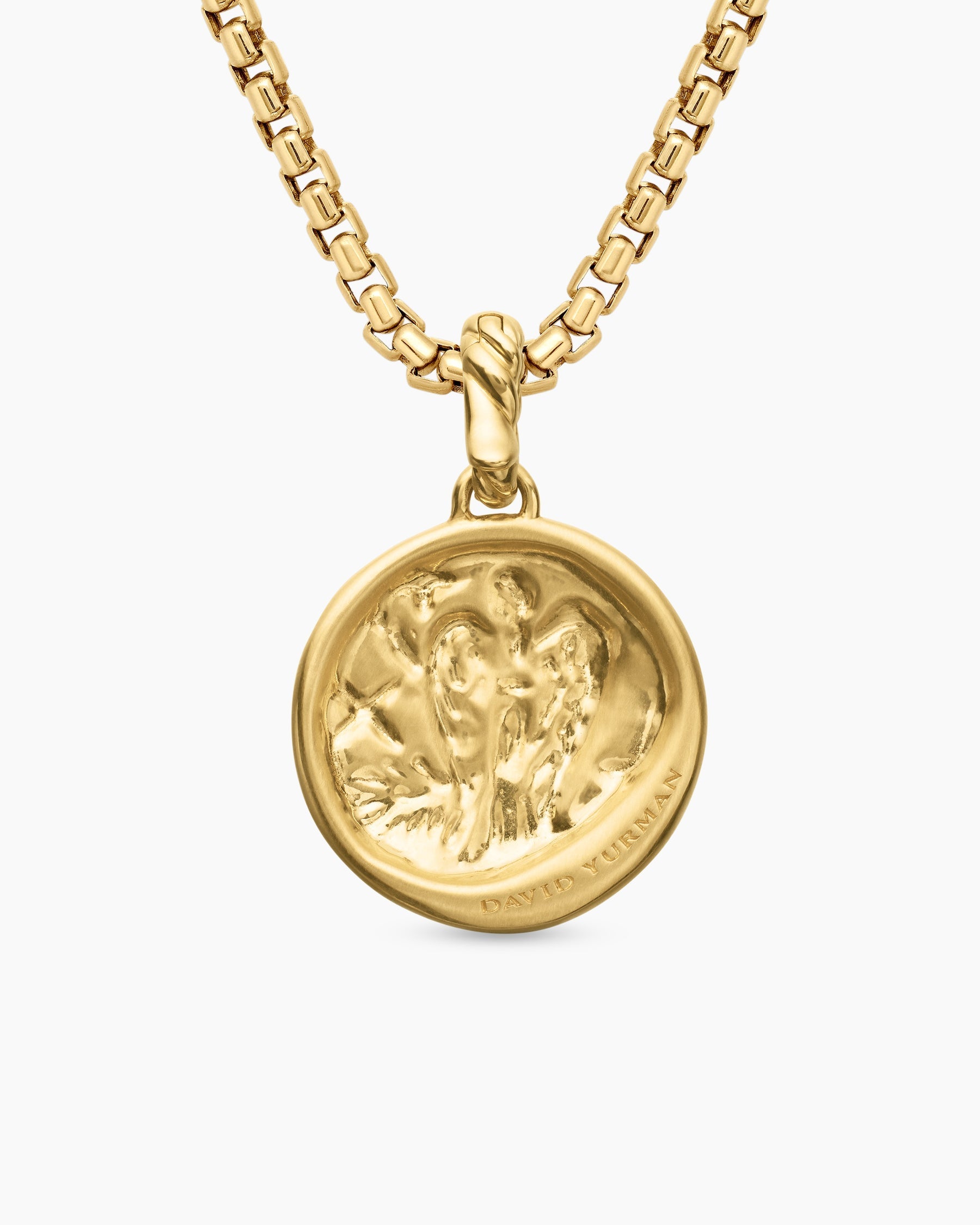 Virgo Amulet in 18K Yellow Gold with Diamonds, 19mm
