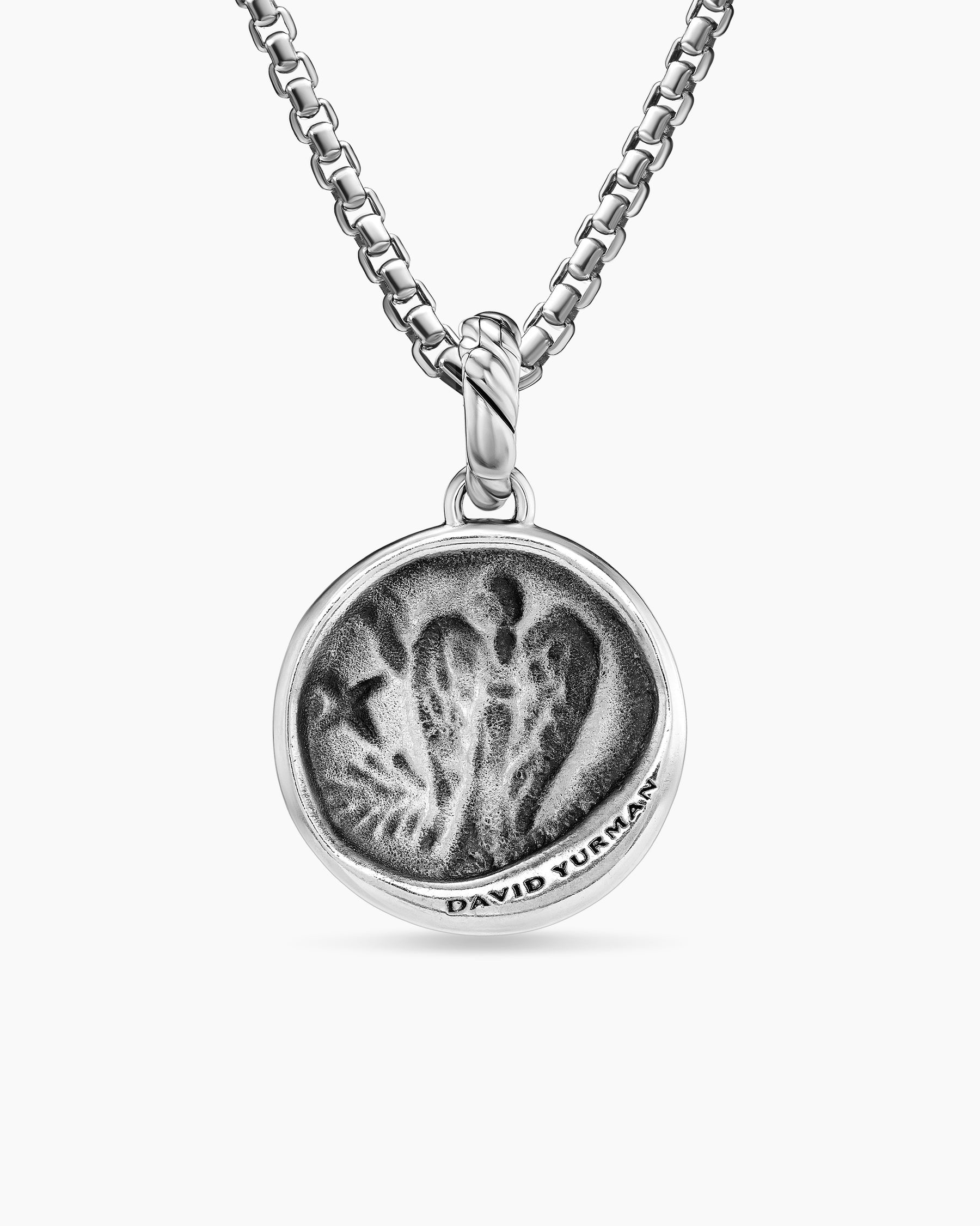 Virgo Amulet in Sterling Silver with 18K Yellow Gold and Diamonds, 19mm
