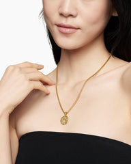 Scorpio Amulet in 18K Yellow Gold with Diamonds, 19mm