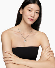 Sagittarius Amulet in Sterling Silver with 18K Yellow Gold and Diamonds, 19mm