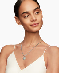 Initial Charm in Sterling Silver with Diamond S