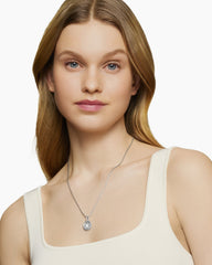 Initial Charm in Sterling Silver with Diamond X