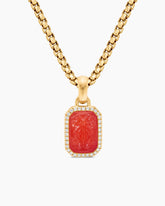 Petrvs® Bee Amulet in 18K Yellow Gold with Carnelian and Diamonds, 15mm