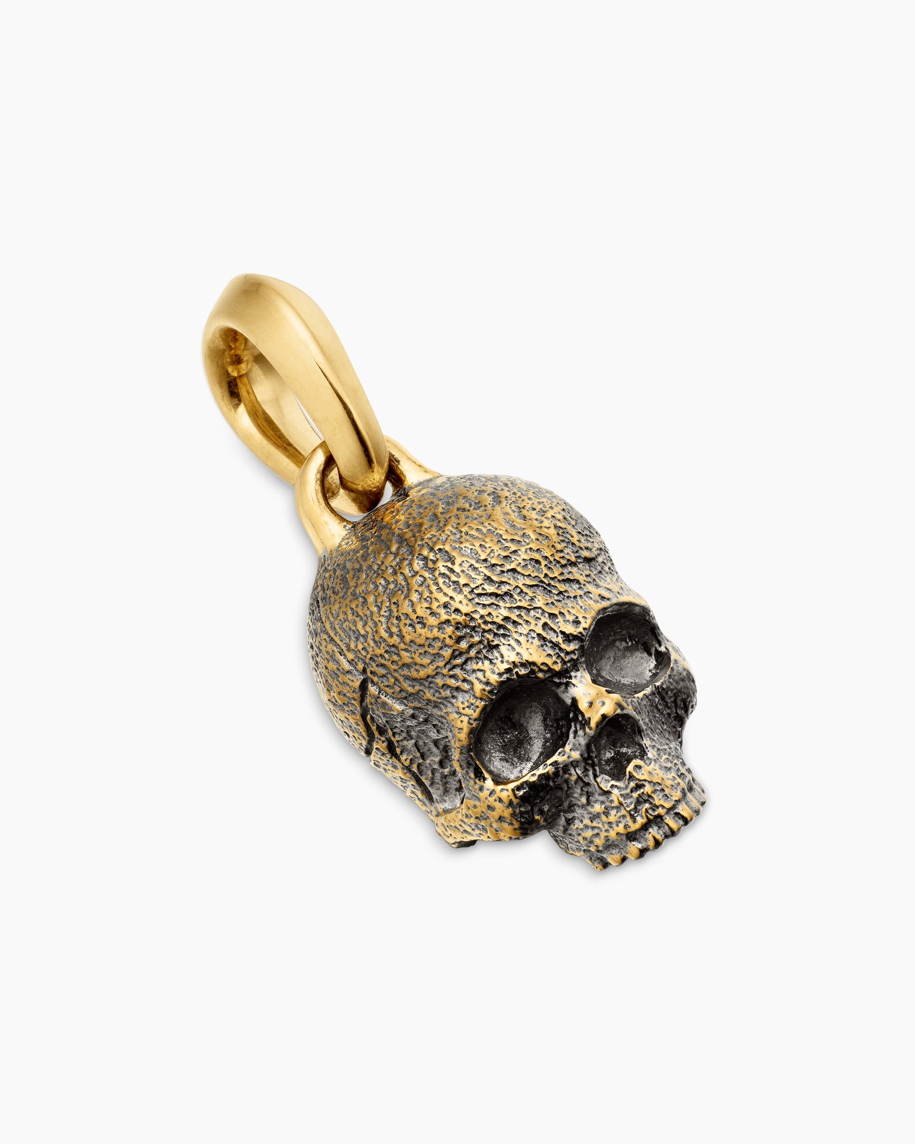 Memento Mori Skull Amulet in 18K Yellow Gold, 16mm