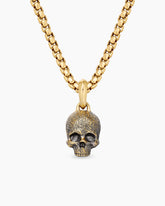 Memento Mori Skull Amulet in 18K Yellow Gold, 16mm