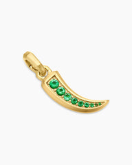 Petrvs® Claw Amulet in 18K Yellow Gold with Emeralds, 20mm