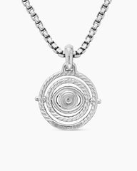 Evil Eye Mobile Amulet in 18K White Gold with Pavé Blue Sapphires and Diamonds, 20.5mm