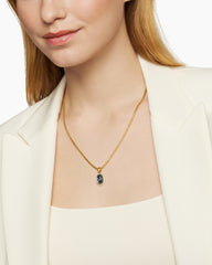 Petrvs® Scarab Amulet in 18K Yellow Gold with Black Mother of Pearl and Diamonds, 16.3mm