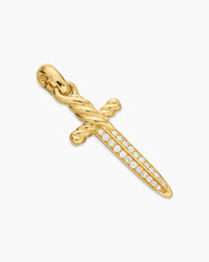 Petrvs® Dagger Amulet in 18K Yellow Gold with Diamonds, 32mm
